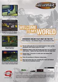 Box back cover for Tony Hawk's Pro Skater 3 on the Microsoft Windows.