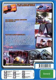 Box back cover for TrackMania Original on the Microsoft Windows.