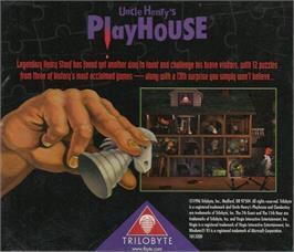 Box back cover for Uncle Henry's Playhouse on the Microsoft Windows.