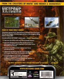Box back cover for Vietcong - Purple Haze on the Microsoft Windows.