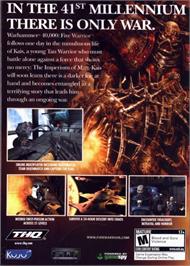 Box back cover for Warhammer 40,000 - Fire Warrior on the Microsoft Windows.