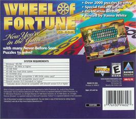 Box back cover for Wheel of Fortune on the Microsoft Windows.