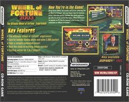 Box back cover for Wheel of Fortune 2003 on the Microsoft Windows.