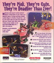 Box back cover for Worms 2 on the Microsoft Windows.