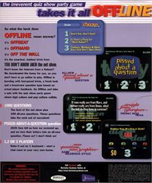 Box back cover for You Don't Know Jack - Offline on the Microsoft Windows.