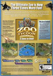 Box back cover for Zoo Tycoon - Complete Collection on the Microsoft Windows.