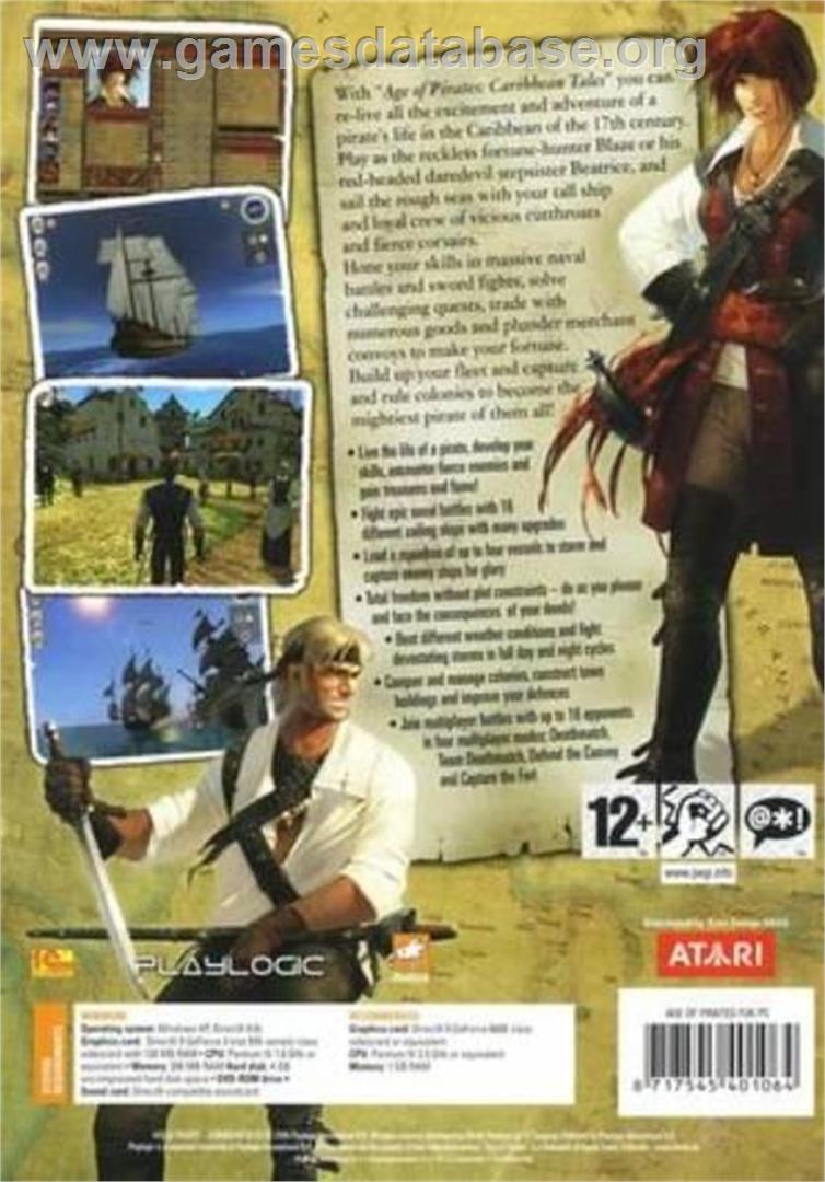Age of Pirates - Caribbean Tales - Microsoft Windows - Artwork - Box Back
