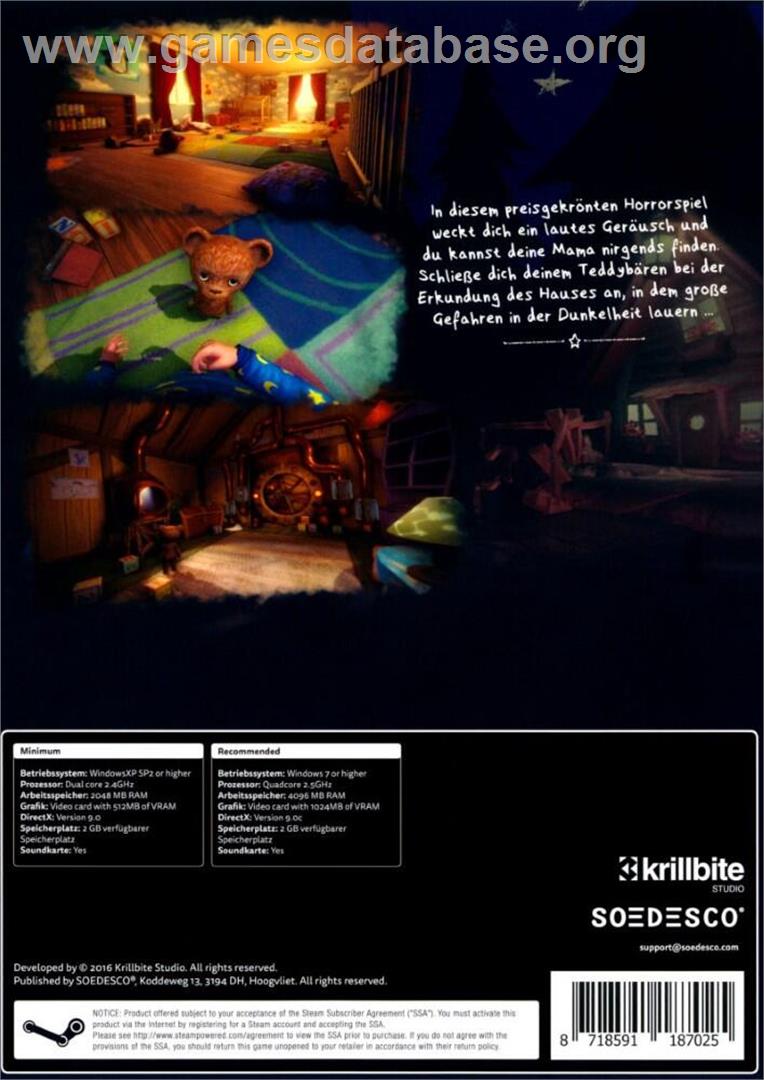 Among the Sleep - Enhanced Edition - Microsoft Windows - Artwork - Box Back