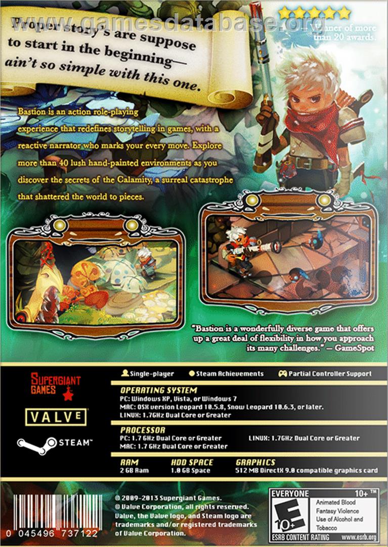 Bastion - Microsoft Windows - Artwork - Box Back