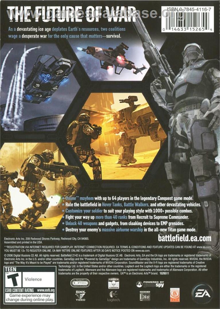 Battlefield 2142 - Microsoft Windows - Artwork - Box Back