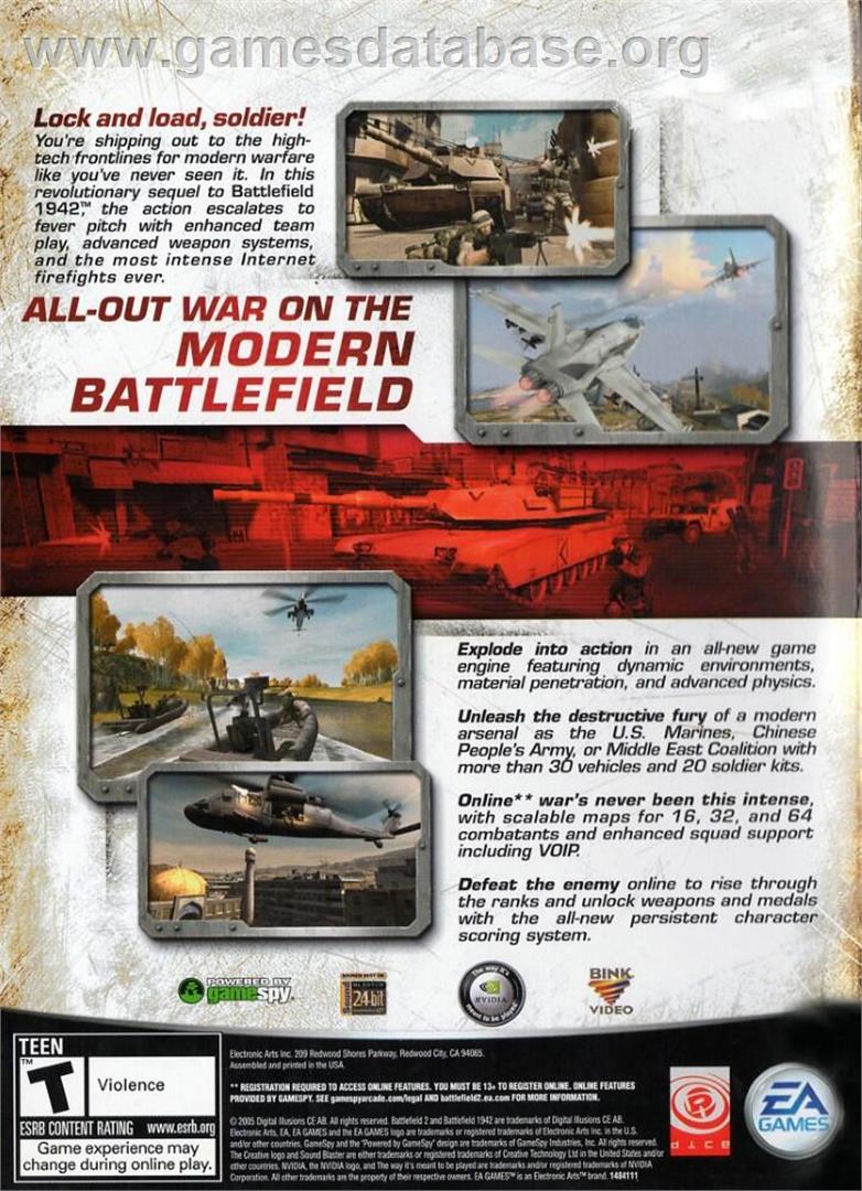 Battlefield 2 - Microsoft Windows - Artwork - Box Back