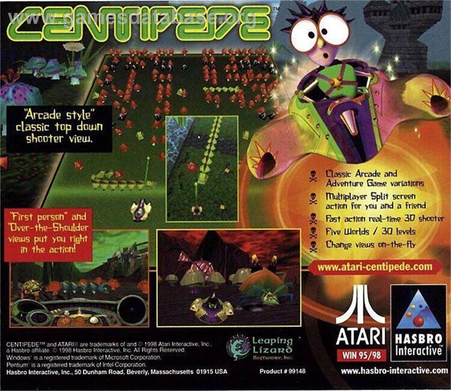 Centipede - Microsoft Windows - Artwork - Box Back