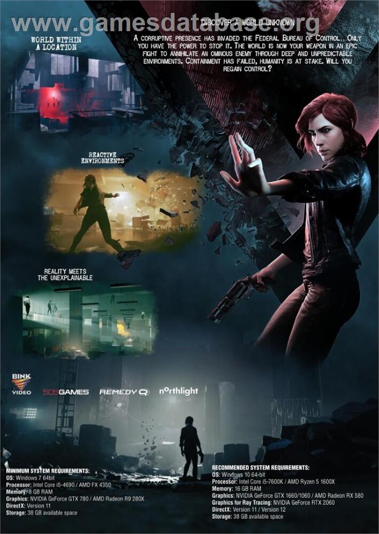 Control - Microsoft Windows - Artwork - Box Back