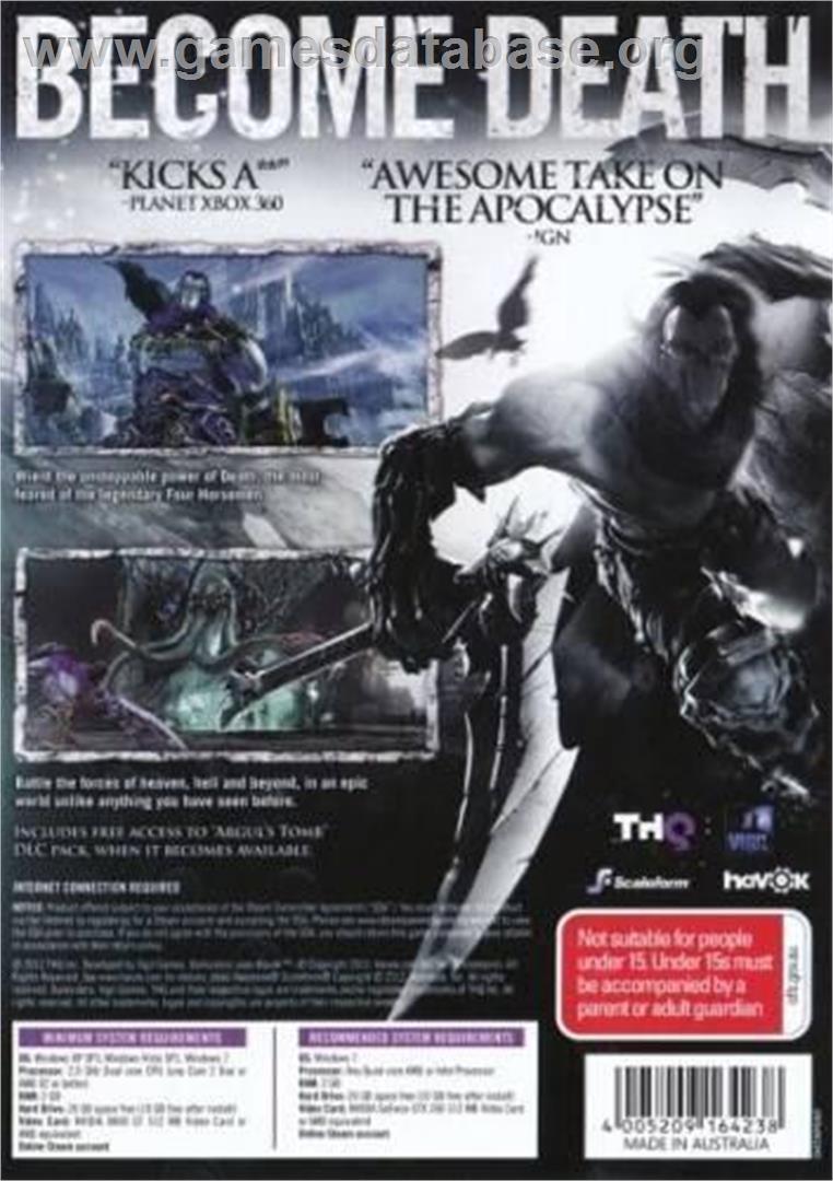 Darksiders 2 - Microsoft Windows - Artwork - Box Back