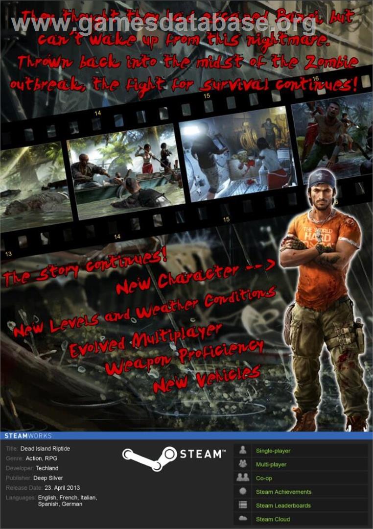 Dead Island - Riptide - Microsoft Windows - Artwork - Box Back