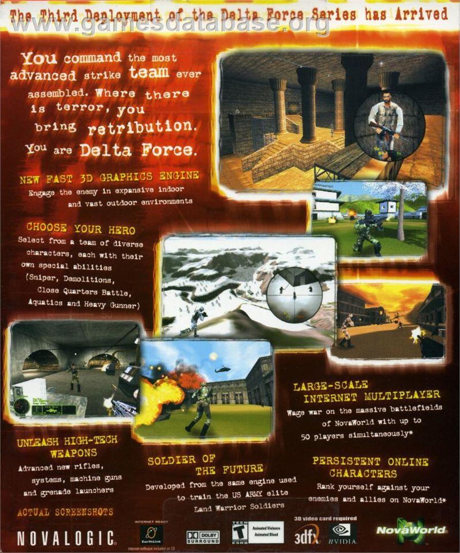 Delta Force - Land Warrior - Microsoft Windows - Artwork - Box Back