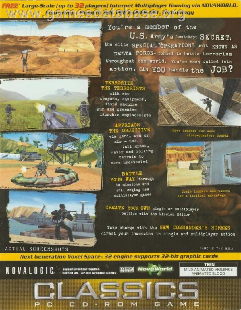 Delta Force 2 - Microsoft Windows - Artwork - Box Back