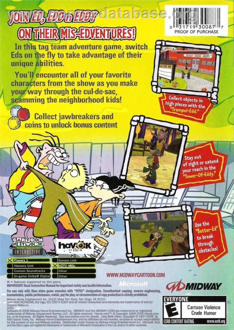 Ed, Edd n Eddy - The Mis-Edventures - Microsoft Windows - Artwork - Box Back