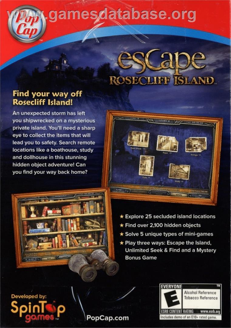 Escape Rosecliff Island - Microsoft Windows - Artwork - Box Back