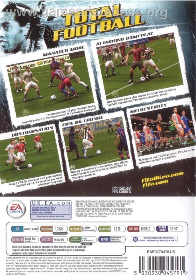 FIFA 06 - Microsoft Windows - Artwork - Box Back