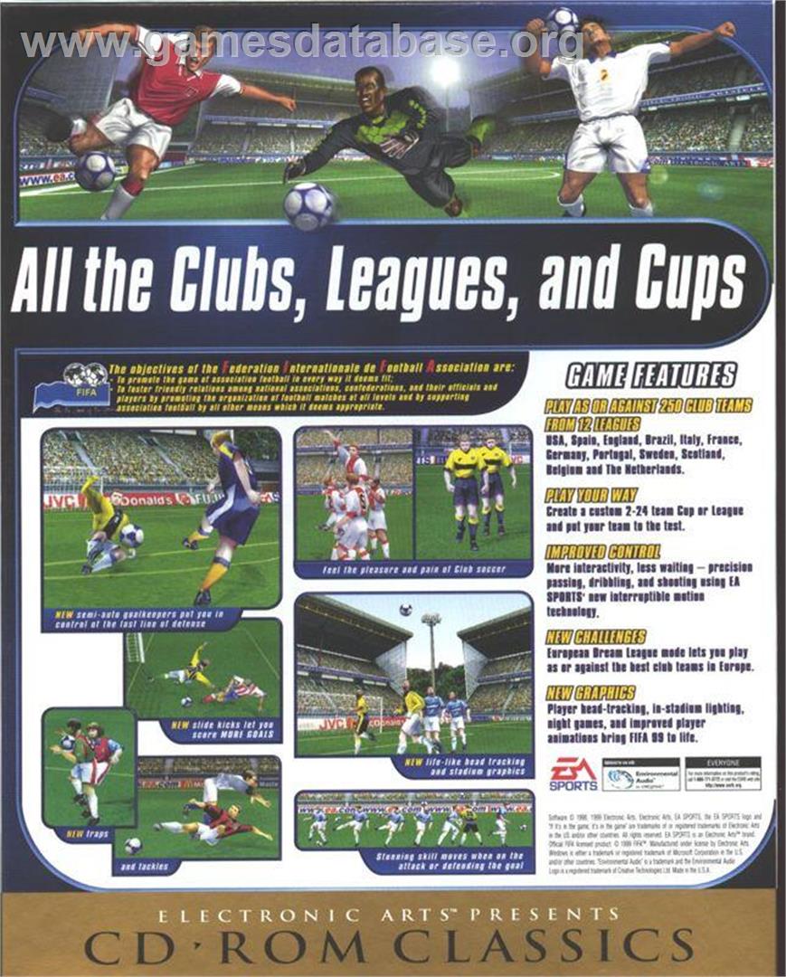 FIFA 99 - Microsoft Windows - Artwork - Box Back