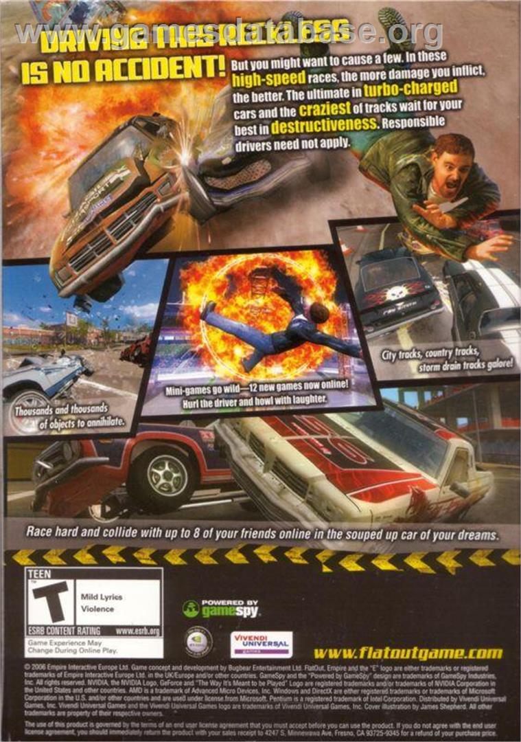 FlatOut 2 - Microsoft Windows - Artwork - Box Back