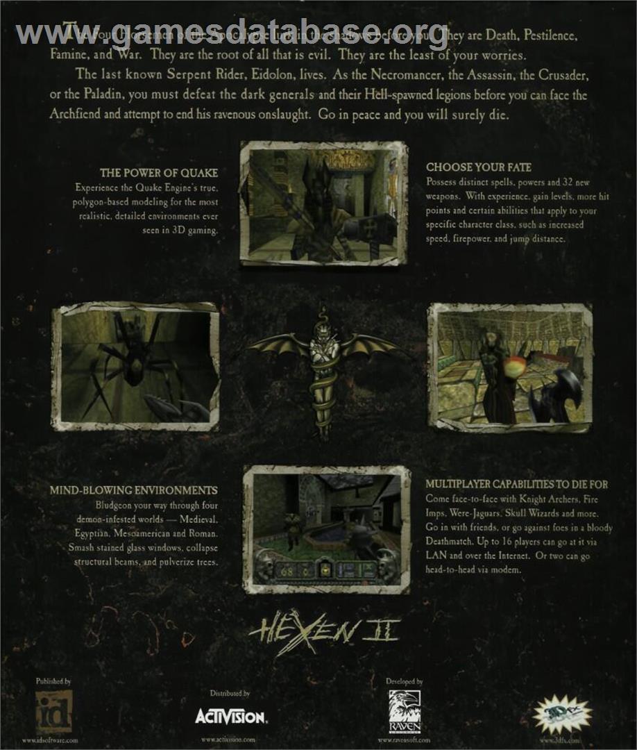 Hexen 2 - Microsoft Windows - Artwork - Box Back