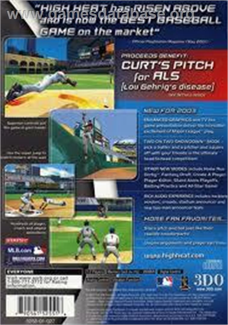 High Heat Major League Baseball 2002 - Microsoft Windows - Artwork - Box Back