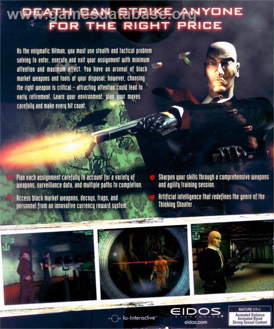 Hitman - Codename 47 - Microsoft Windows - Artwork - Box Back