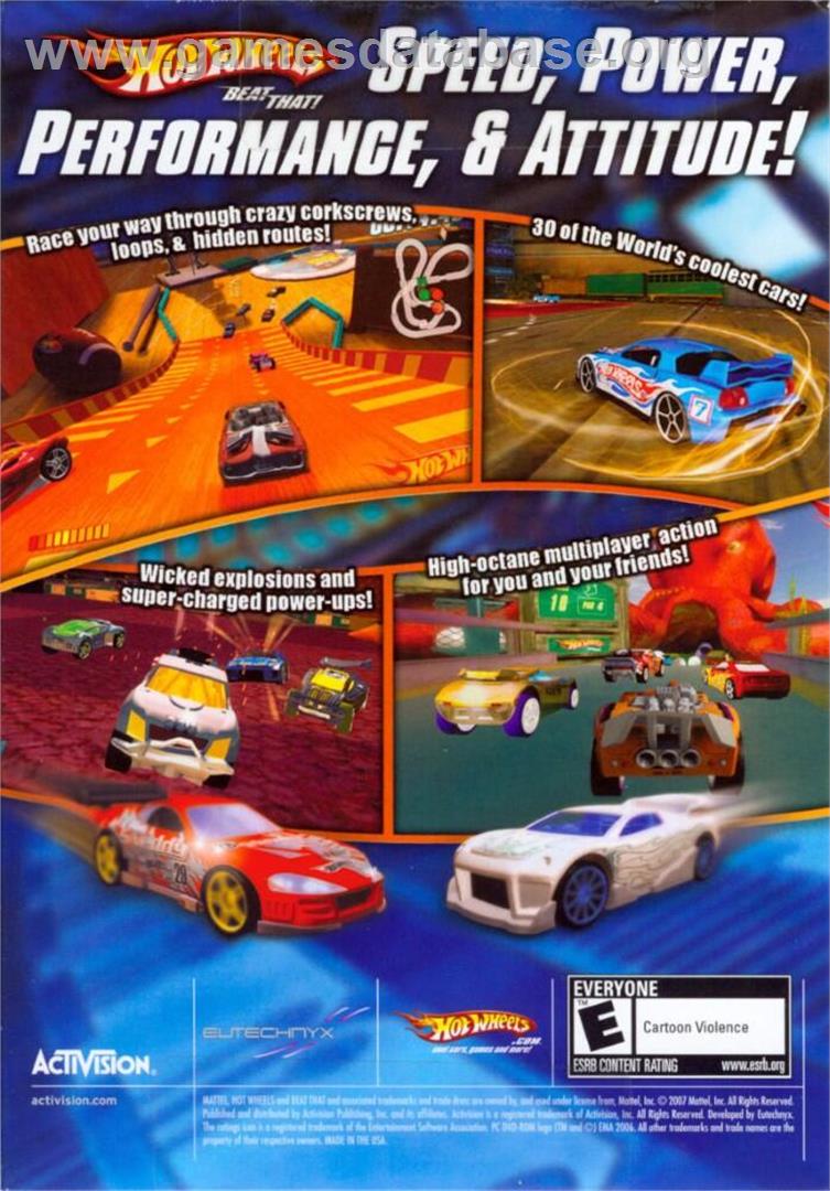 Hot Wheels - Beat That! - Microsoft Windows - Artwork - Box Back