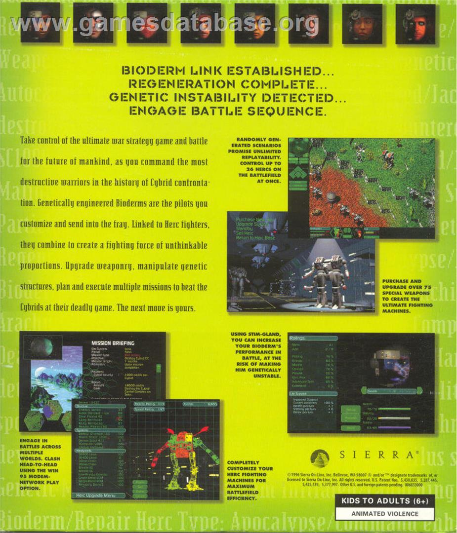 MissionForce - CyberStorm - Microsoft Windows - Artwork - Box Back