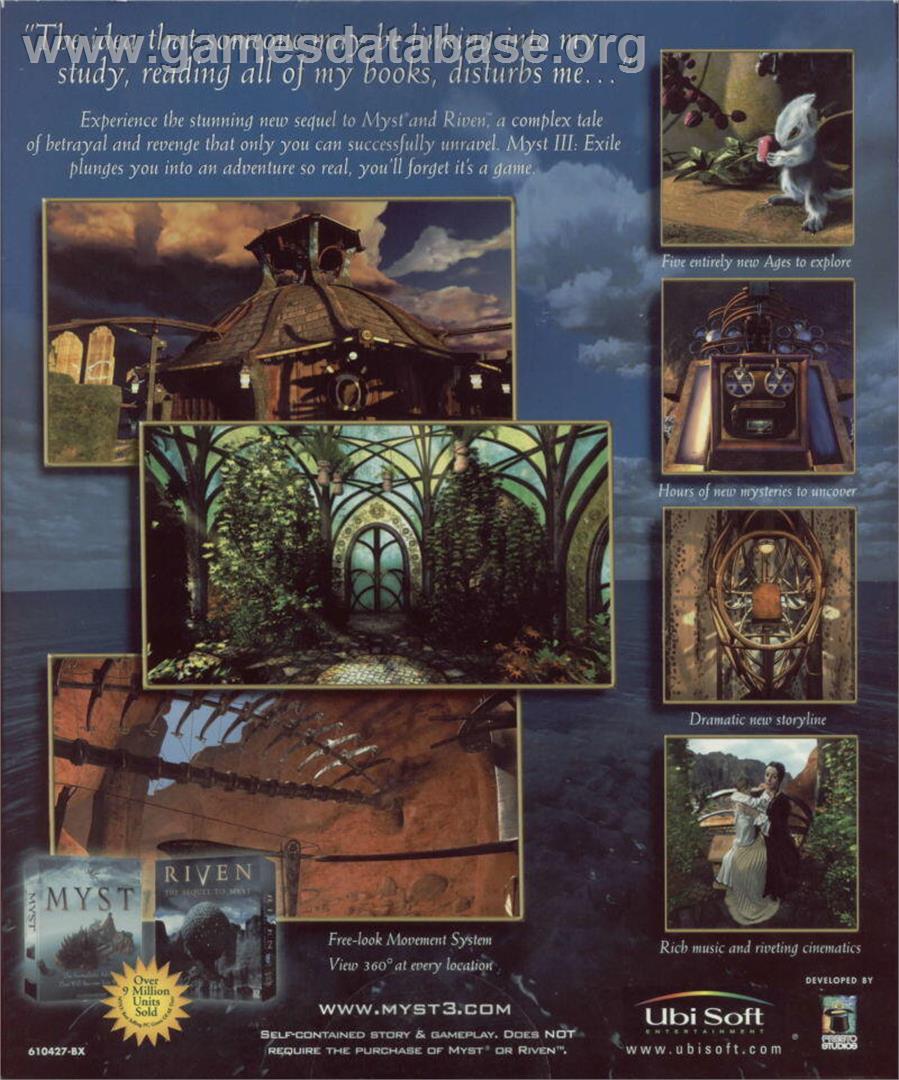 Myst 3 - Exile - Microsoft Windows - Artwork - Box Back