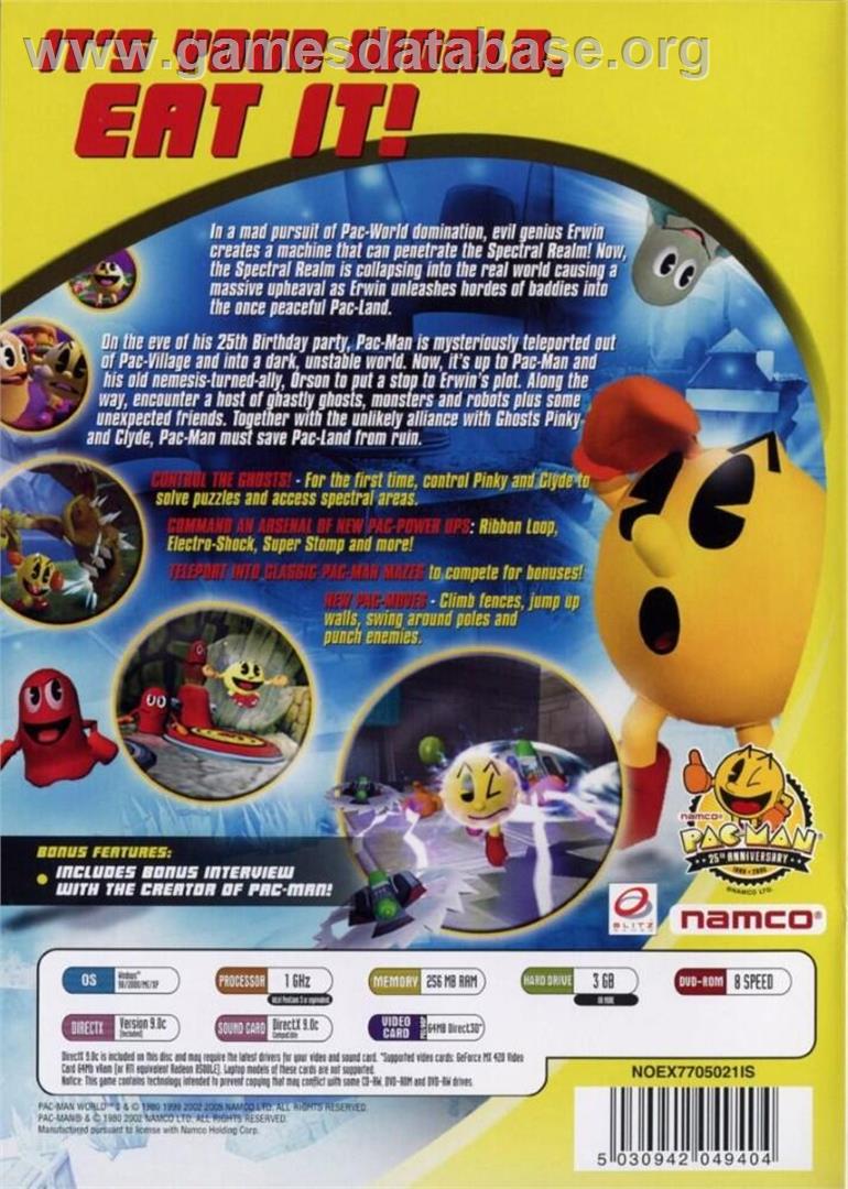 Pac-Man World 3 - Microsoft Windows - Artwork - Box Back