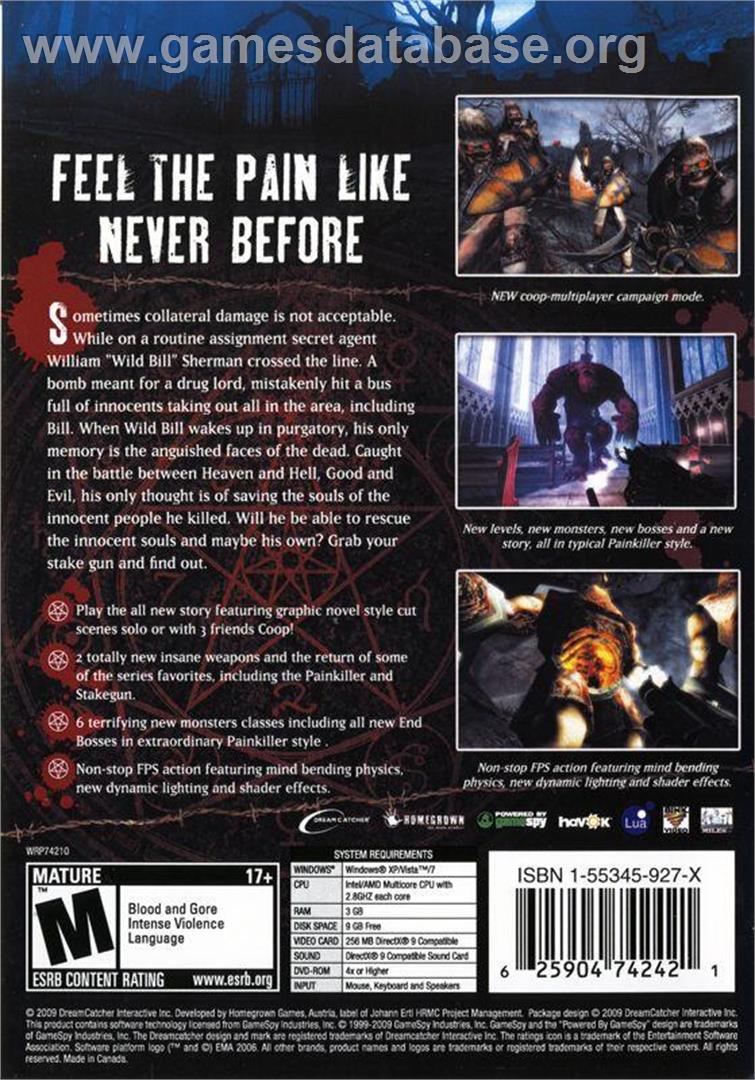 Painkiller - Resurrection - Microsoft Windows - Artwork - Box Back