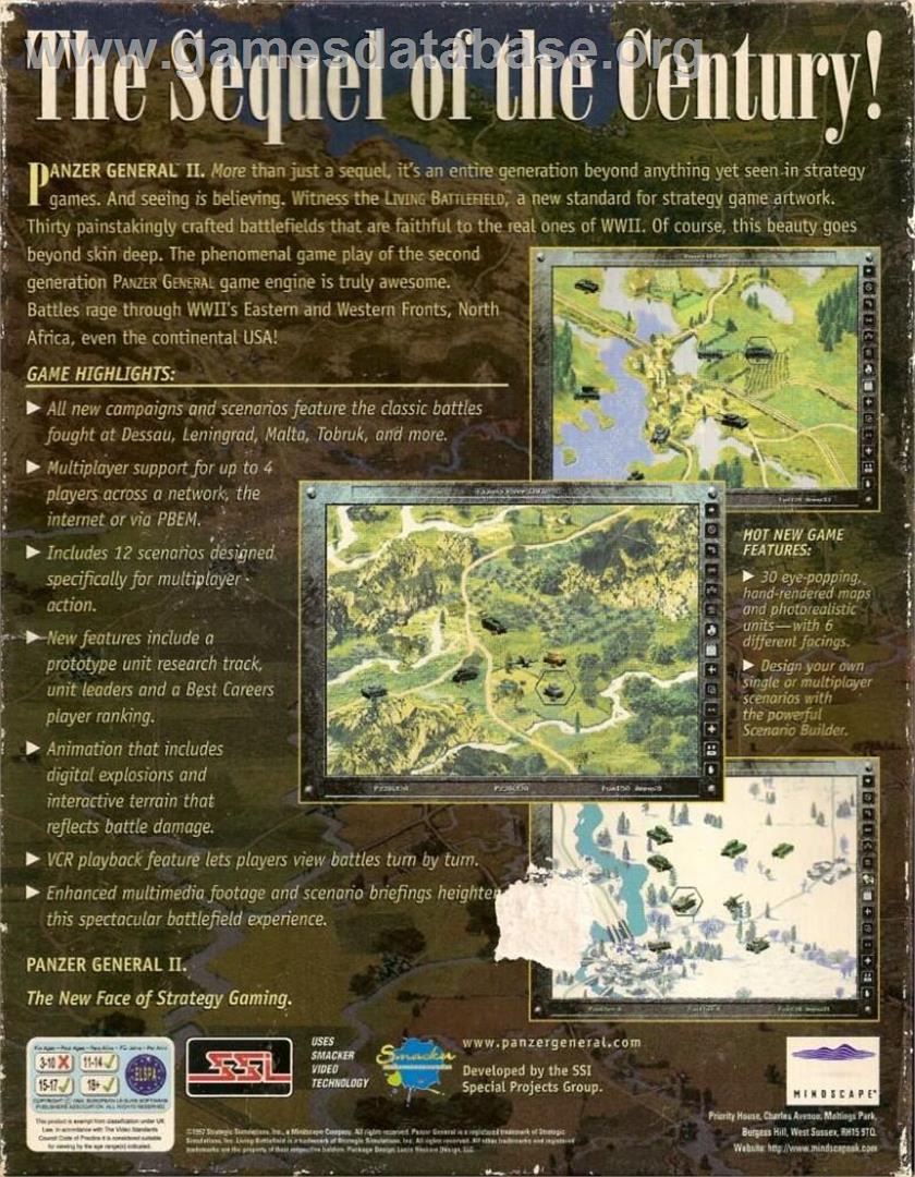 Panzer General 2 - Microsoft Windows - Artwork - Box Back