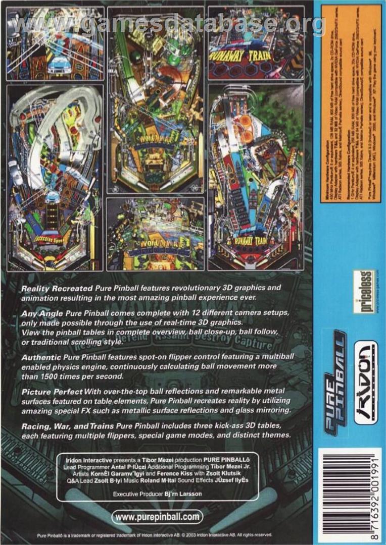 Pure Pinball - Microsoft Windows - Artwork - Box Back