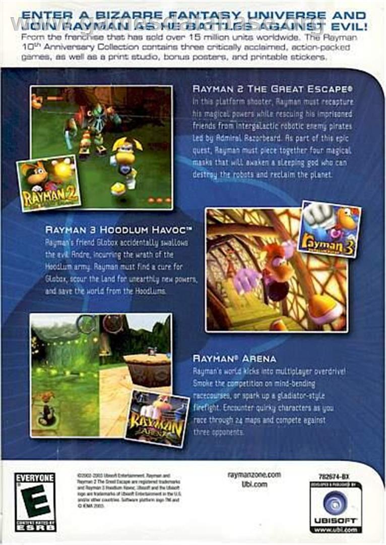 Rayman - Microsoft Windows - Artwork - Box Back