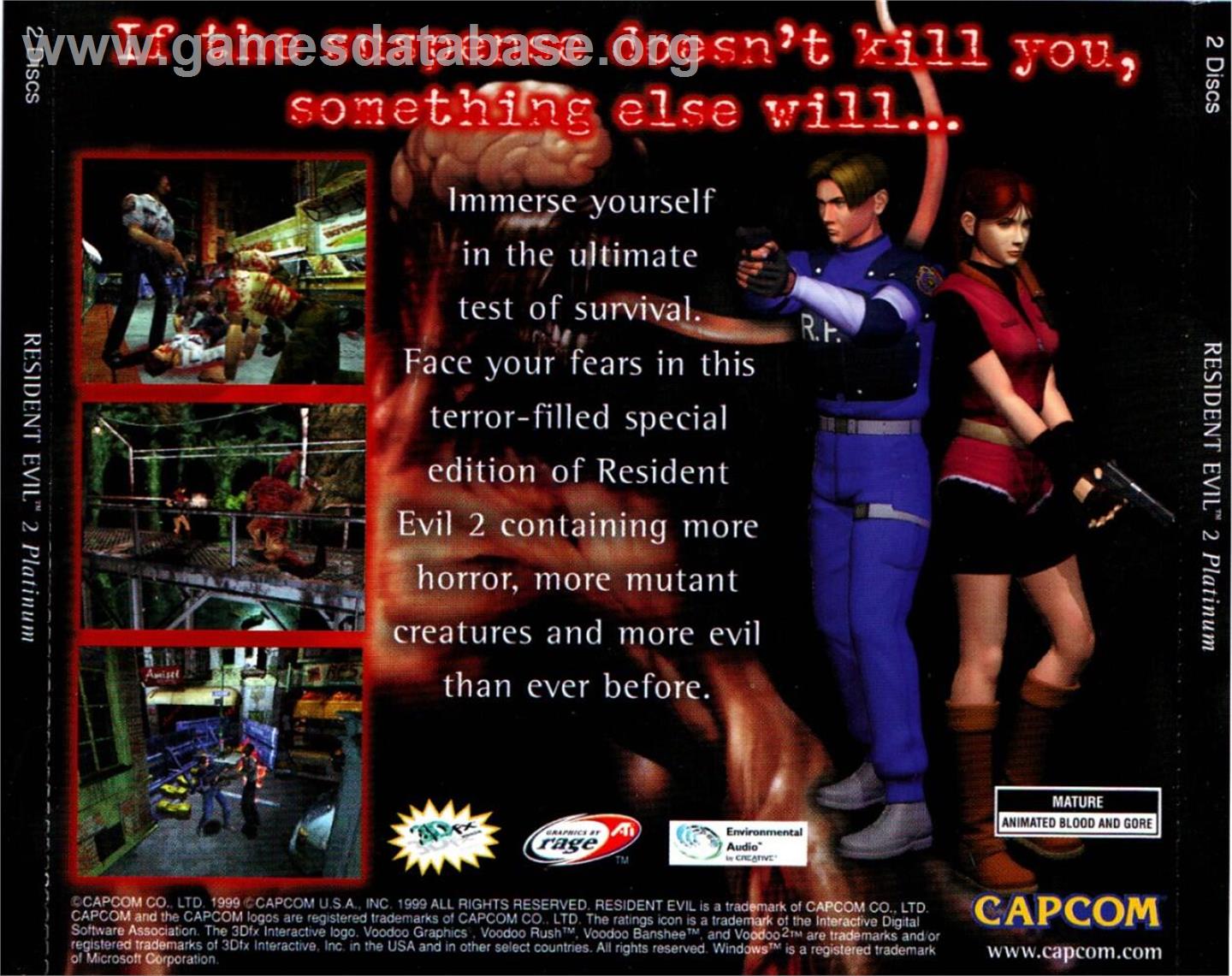 Resident Evil 2 (2019) - Microsoft Windows - Artwork - Box Back