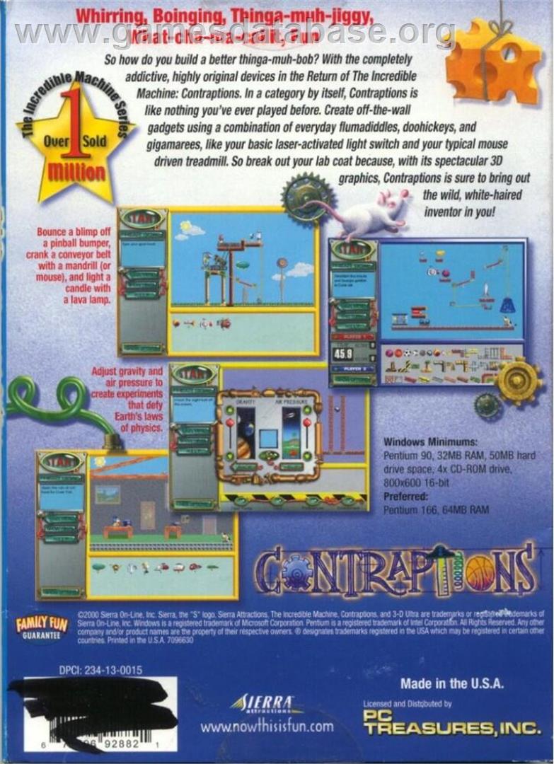 Return of the Incredible Machine - Contraptions - Microsoft Windows - Artwork - Box Back