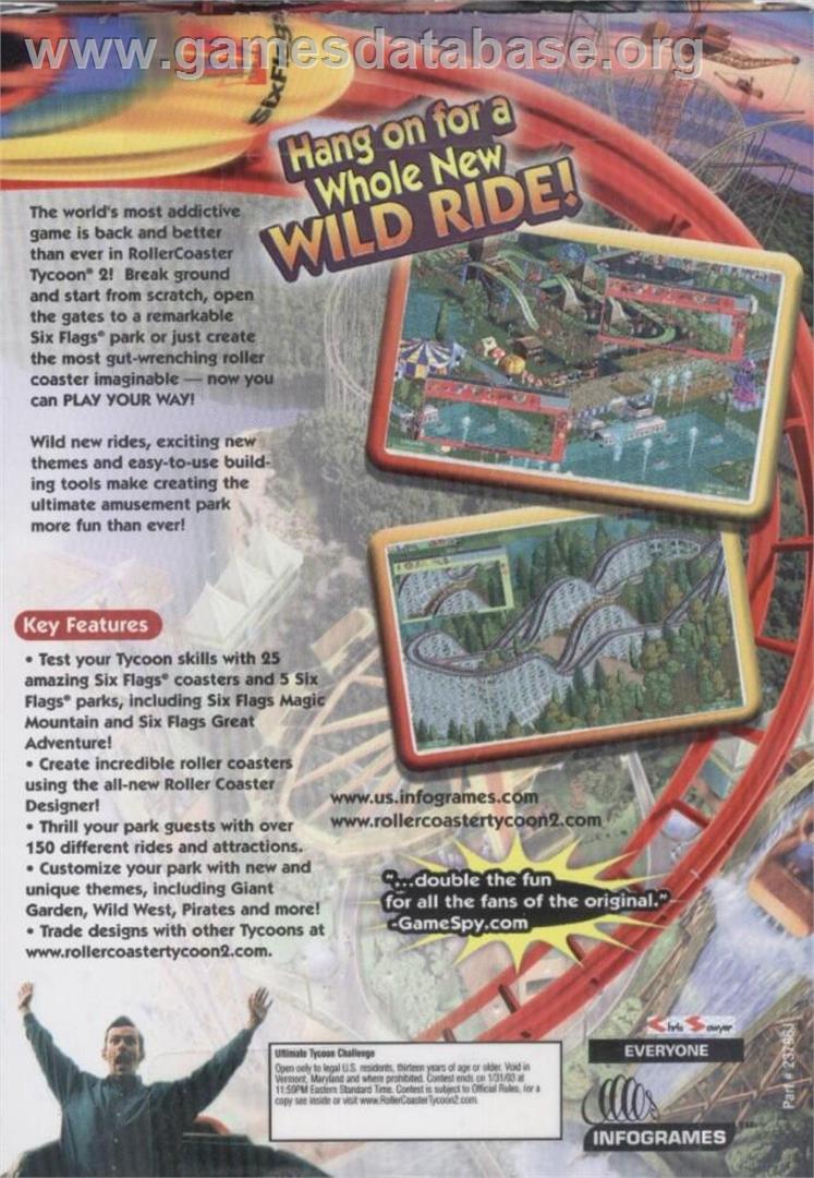 RollerCoaster Tycoon 2 - Microsoft Windows - Artwork - Box Back