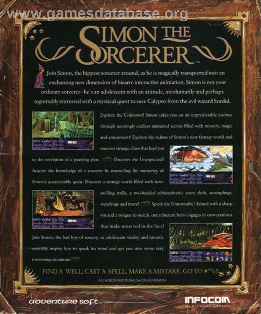 Simon the Sorcerer - Microsoft Windows - Artwork - Box Back