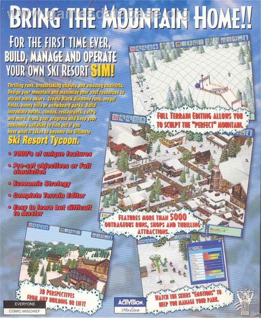 Ski Resort Tycoon - Microsoft Windows - Artwork - Box Back