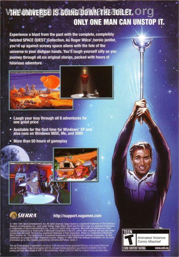 Space Quest Collection - Microsoft Windows - Artwork - Box Back