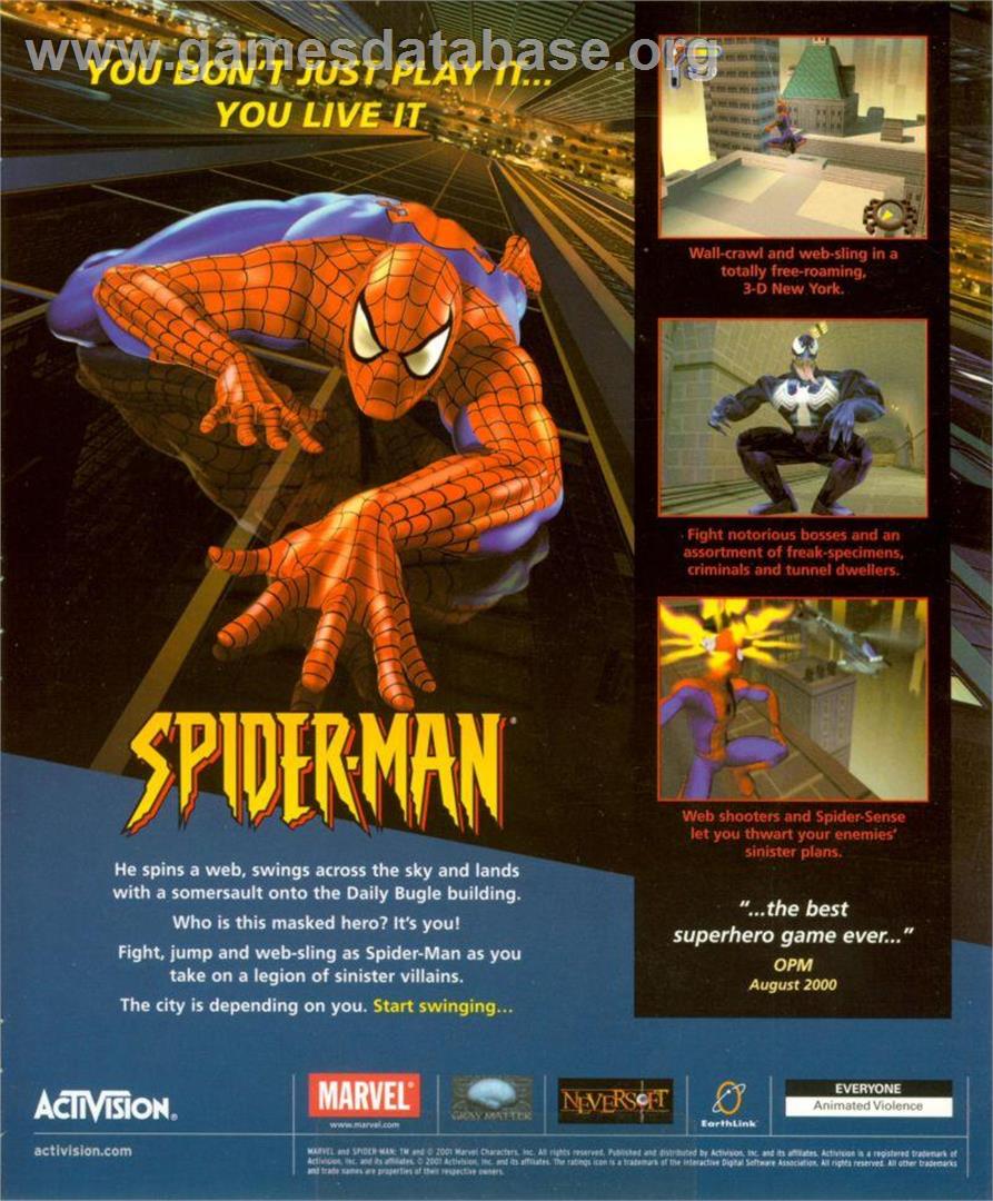 Spider-Man (2001) - Microsoft Windows - Artwork - Box Back