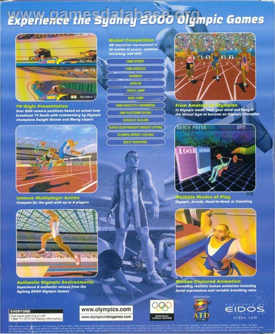 Sydney 2000 - Microsoft Windows - Artwork - Box Back