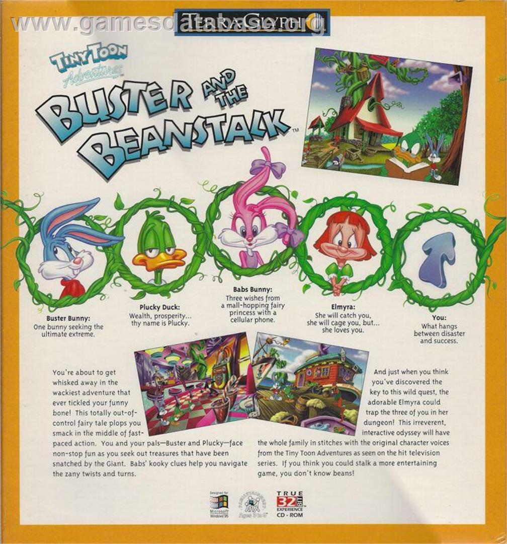 Tiny Toon Adventures - The Great Beanstalk - Microsoft Windows - Artwork - Box Back
