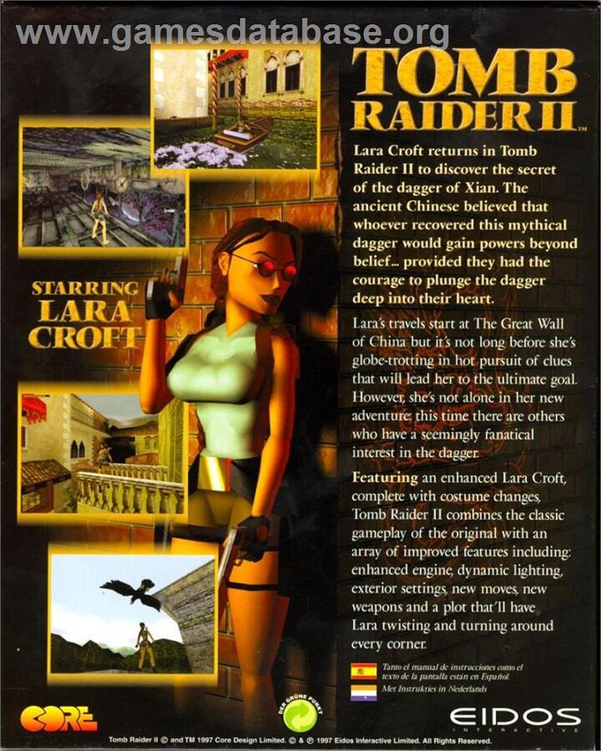 Tomb Raider 2 - Microsoft Windows - Artwork - Box Back