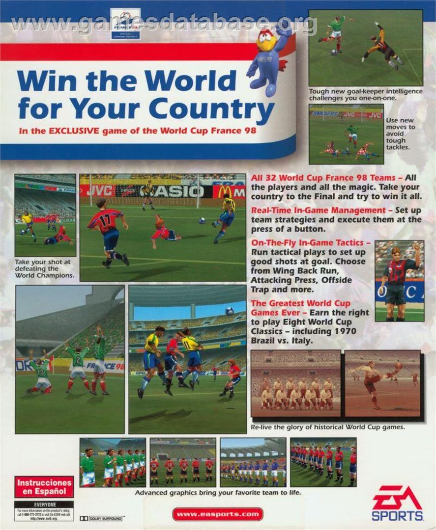 World Cup 98 - Microsoft Windows - Artwork - Box Back