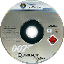 Cartridge artwork for 007 - Quantum of Solace on the Microsoft Windows.