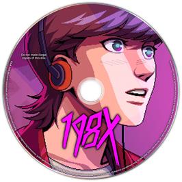 Cartridge artwork for 198X on the Microsoft Windows.